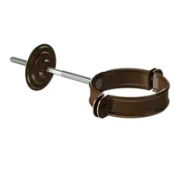 Docke STAL PREMIUM Хомут трубы (короткий саморез) D90 (Каштан 8017)