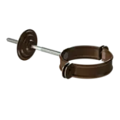 Docke STAL PREMIUM Хомут трубы (короткий саморез) D90 (Каштан 8017)