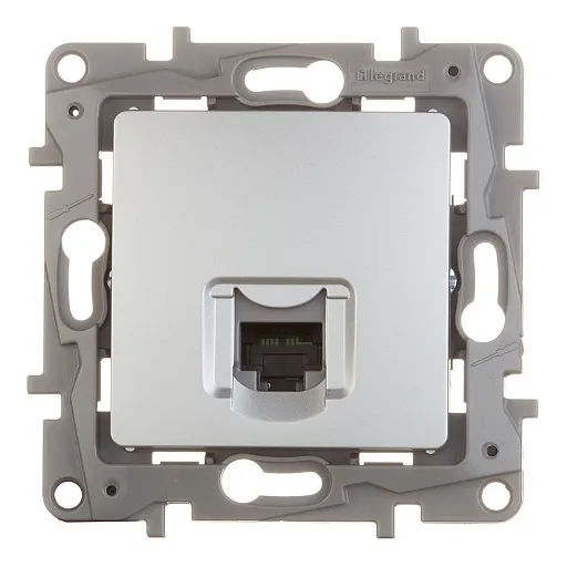 Розетка компьютерная Legrand Etika встраиваемая алюминий RJ45 (672441) Розетка компьютерная Legrand Etika встраиваемая алюминий RJ45 (672441)