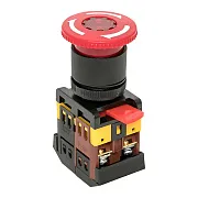 Кнопка грибок EKF PROxima ANE-22 230 В 1NO+1NC IP40 поворотная с подсветкой красная (pbn-ane)