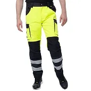 Брюки сигнальные Brodeks KS309 50 рост 176-182 см желтые/черные (KS309YELLOW50)