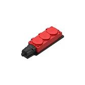 Колодка 3 розетки Systeme Electric MultiSet с заземлением 16 А 250 В IP44 с крышкой красная (MST4123RD) Колодка 3 розетки Systeme Electric MultiSet с заземлением 16 А 250 В IP44 с крышкой красная (MST4123RD)