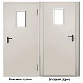 Дверь противопожарная Промет ДПС-EIS-60 со стеклом правая серый RAL 7035 950х2050 мм