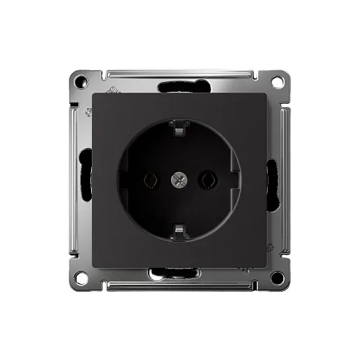 Розетка Systeme Electric AtlasDesign встраиваемая карбон с заземлением (ATN001043S) Розетка Systeme Electric AtlasDesign встраиваемая карбон с заземлением (ATN001043S)