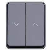 Выключатель жалюзи Systeme Electric AtlasDesign Profi54 двухклавишный накладной антрацит (ATN544019)
