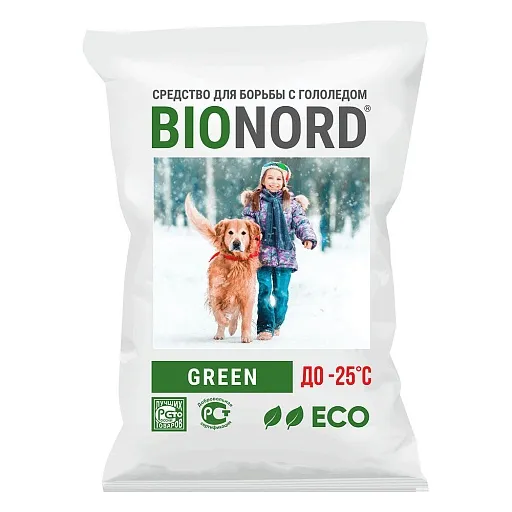 Реагент противогололедный Bionord Green -25 °С 23 кг