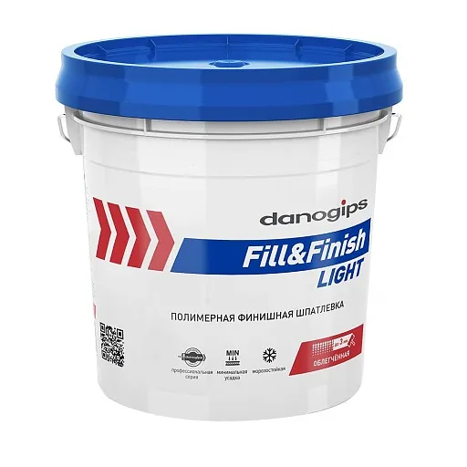 Шпатлевка Danogips Fill&Finish Light универсальная облегченная 17 л/20,9 кг Шпатлевка Danogips Fill&Finish Light универсальная облегченная 17 л/20,9 кг
