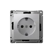 Розетка Systeme Electric AtlasDesign встраиваемая алюминий с заземлением со шторками (ATN000345S) Розетка Systeme Electric AtlasDesign встраиваемая алюминий с заземлением со шторками (ATN000345S)