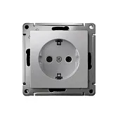 Розетка Systeme Electric AtlasDesign встраиваемая алюминий с заземлением со шторками (ATN000345S) Розетка Systeme Electric AtlasDesign встраиваемая алюминий с заземлением со шторками (ATN000345S)
