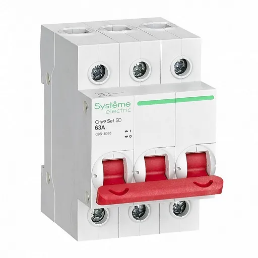 Выключатель нагрузки Systeme Electric City9 Set 3P 63А 230 В на DIN-рейку (C9S16363)