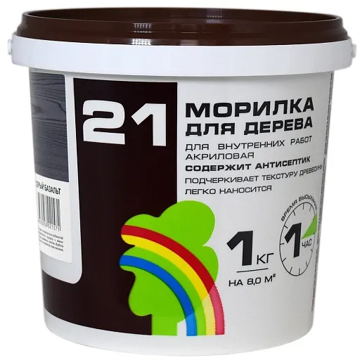 Морилка Радуга ВДАК водная антисептическая серый базальт 1 кг