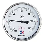 Термометр аксиальный Росма 1/2 НР(ш) d100 мм шток 46х6 мм 120°С (2544) Термометр аксиальный Росма 1/2 НР(ш) d100 мм шток 46х6 мм 120°С (2544)