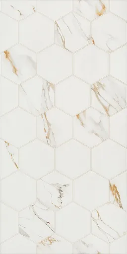 Плитка облицовочная Alma Ceramica Дублин белая геометрия 500x249x8,5 мм (11 шт.=1,37 кв.м)