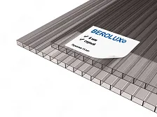 Сотовый поликарбонат BEROLUX 6 мм серый Сотовый поликарбонат BEROLUX 6 мм серый