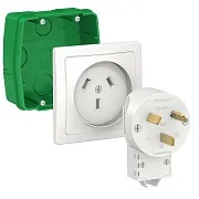 Комплект для подключения электроплит Systeme Electric Blanca скрытая установка с заземлением 32 А 250 В IP20 белый (BLNSK013231)