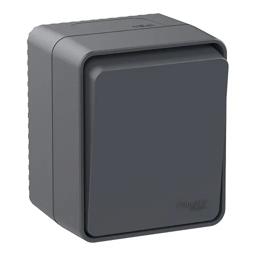 Переключатель Systeme Electric AtlasDesign Profi54 одноклавишный накладной антрацит (ATN544061) Переключатель Systeme Electric AtlasDesign Profi54 одноклавишный накладной антрацит (ATN544061)