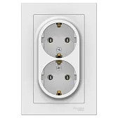 Розетка двойная Systeme Electric AtlasDesign встраиваемая лотос с заземлением (ATN001324) Розетка двойная Systeme Electric AtlasDesign встраиваемая лотос с заземлением (ATN001324)
