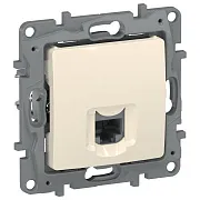 Розетка компьютерная IEK Etika встраиваемая слоновая кость RJ45 (6723411)