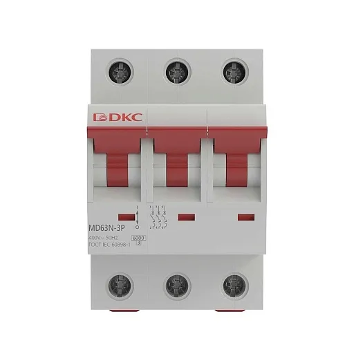 Автоматический выключатель модульный DKC Yon Max MD63N 3P 32А тип C 6 кА 400 В (MD63N-3PC32) Автоматический выключатель модульный DKC Yon Max MD63N 3P 32А тип C 6 кА 400 В (MD63N-3PC32)