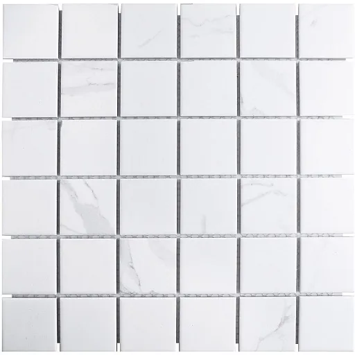 Мозаика Starmosaic Carrara Matt белая керамическая 306х306х6 мм матовая Мозаика Starmosaic Carrara Matt белая керамическая 306х306х6 мм матовая