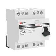 УЗО EKF PROxima ВД-100 63А 3P+N тип AC 100 мА 4,5 кА компактное (elcb-4-63-100-em-pro) УЗО EKF PROxima ВД-100 63А 3P+N тип AC 100 мА 4,5 кА компактное (elcb-4-63-100-em-pro)
