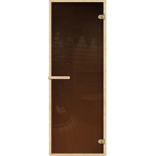 Дверь для бани и сауны стеклянная бронза DoorWood 690х1890 мм (DW01217) Дверь для бани и сауны стеклянная бронза DoorWood 690х1890 мм (DW01217)