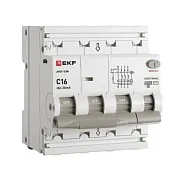 Автомат дифференциальный EKF PROxima АВДТ-63N 16А 3P+N тип AC 30 мА 6 кА (D63N46E16C30)