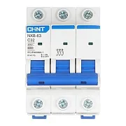 Автоматический выключатель модульный Chint NXB-63 3P 32А тип C 6 кА 400 В (814173)