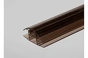 Соединительный разъемный профиль для поликарбоната 6-10 мм бронза