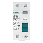 УЗО Dekraft УЗО-03 40А 1P+N тип AC 30 мА 6 кА компактное (14209DEK)