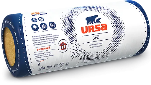 Утеплитель Ursa Geo М-11 100x1200x10000 мм 12 кв. м