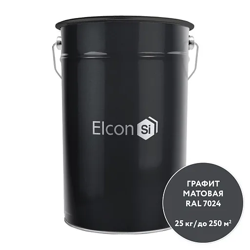Грунт-эмаль по ржавчине 3в1 Elcon графит RAL 7024 матовая 25 кг Грунт-эмаль по ржавчине 3в1 Elcon графит RAL 7024 матовая 25 кг