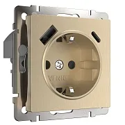 Розетка Werkel встраиваемая шампань рифленая с заземлением с USB-A/ Type-C (a056276) Розетка Werkel встраиваемая шампань рифленая с заземлением с USB-A/ Type-C (a056276)