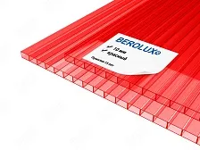 Сотовый поликарбонат BEROLUX 10 мм красный