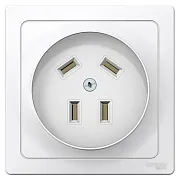 Розетка силовая для электроплит Systeme Electric Blanca скрытая установка с заземлением 3P+N 32 А 440 В IP20 белая (BLNSR003241)