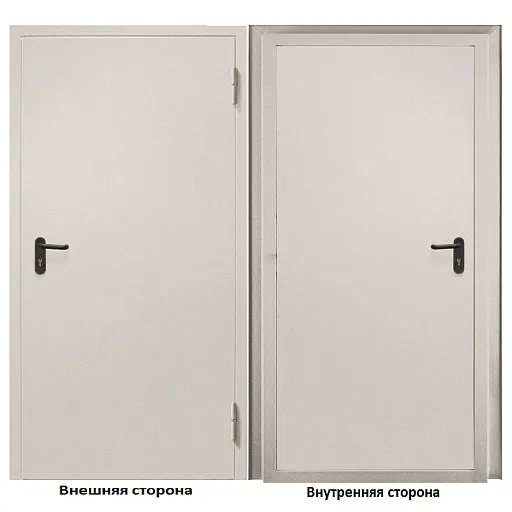 Дверь противопожарная Промет ДП-EIS-60 глухая правая серый RAL 7035 850х2050 мм