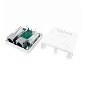 Розетка компьютерная экранированная Hyperline 8P8C CAT6 2 гнезда (430237)