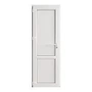 Металлопластиковая дверь VEKA 2050х600 мм алюминиевый порог белая правая глухая