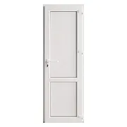 Металлопластиковая дверь VEKA 2050х600 мм алюминиевый порог белая левая глухая