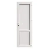 Металлопластиковая дверь VEKA 2050х600 мм алюминиевый порог белая левая глухая Металлопластиковая дверь VEKA 2050х600 мм алюминиевый порог белая левая глухая