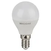 Лампа светодиодная Kodak E14 6500К 7 Вт 630 Лм 170-265 В шар матовая Лампа светодиодная Kodak E14 6500К 7 Вт 630 Лм 170-265 В шар матовая