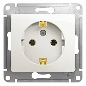 Розетка Systeme Electric Glossa встраиваемая перламутр с заземлением (GSL000643)