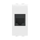 Розетка для кабель-канала компьютерная DKC Brava белая RJ45 2 модуля (76654B)