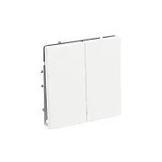 Переключатель DKC Kant двухклавишный встраиваемый белая магнолия (7000124DIY)