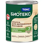 Краска фасадная по дереву Текс Биотекс база А белая 0,9 л Краска фасадная по дереву Текс Биотекс база А белая 0,9 л