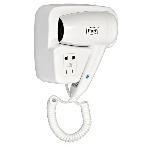 Фен для волос настенный Puff 1200В 1200 Вт белый Фен для волос настенный Puff 1200В 1200 Вт белый