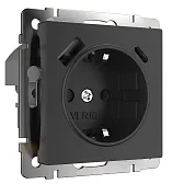 Розетка Werkel встраиваемая черная матовая с заземлением с USB-A/ Type-C (a056275) Розетка Werkel встраиваемая черная матовая с заземлением с USB-A/ Type-C (a056275)