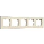 Рамка Werkel Slab пятиместная айвори софт (a067787)