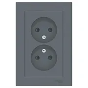 Розетка Systeme Electric AtlasDesign встраиваемая грифель со шторками (ATN000722)