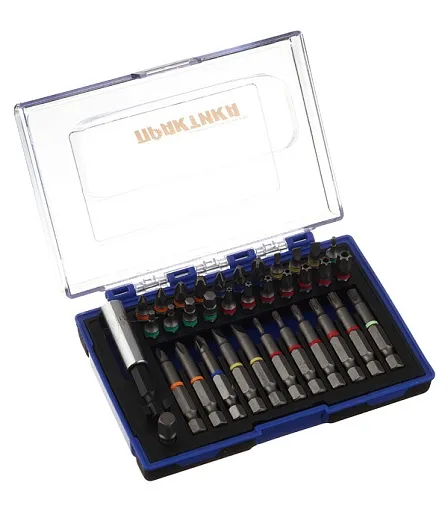 Набор бит Практика PH/PZ/SL/TORX/HEX/Tri-Wing 25/50 мм с магнитным держателем (35 шт.) (779-004)
